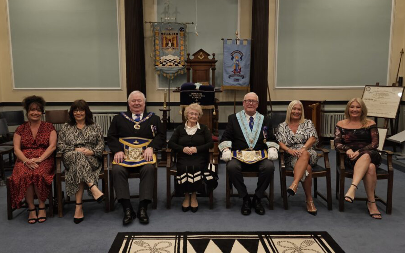 Alan's family with Ian MacNeil and Harold Cooper.
