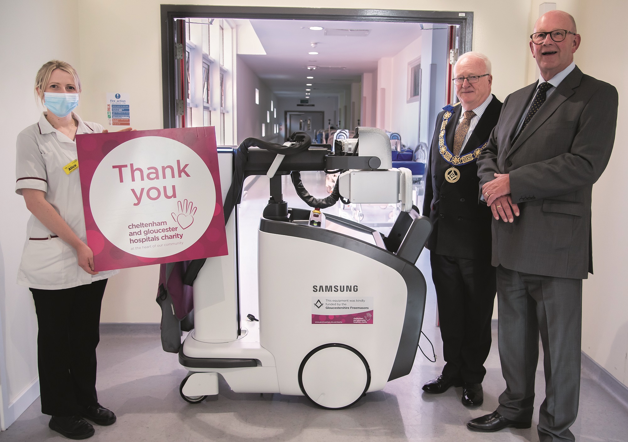 Gloucestershire with a donated medical device to the Cheltenham and Gloucestershire Hospitals Charity