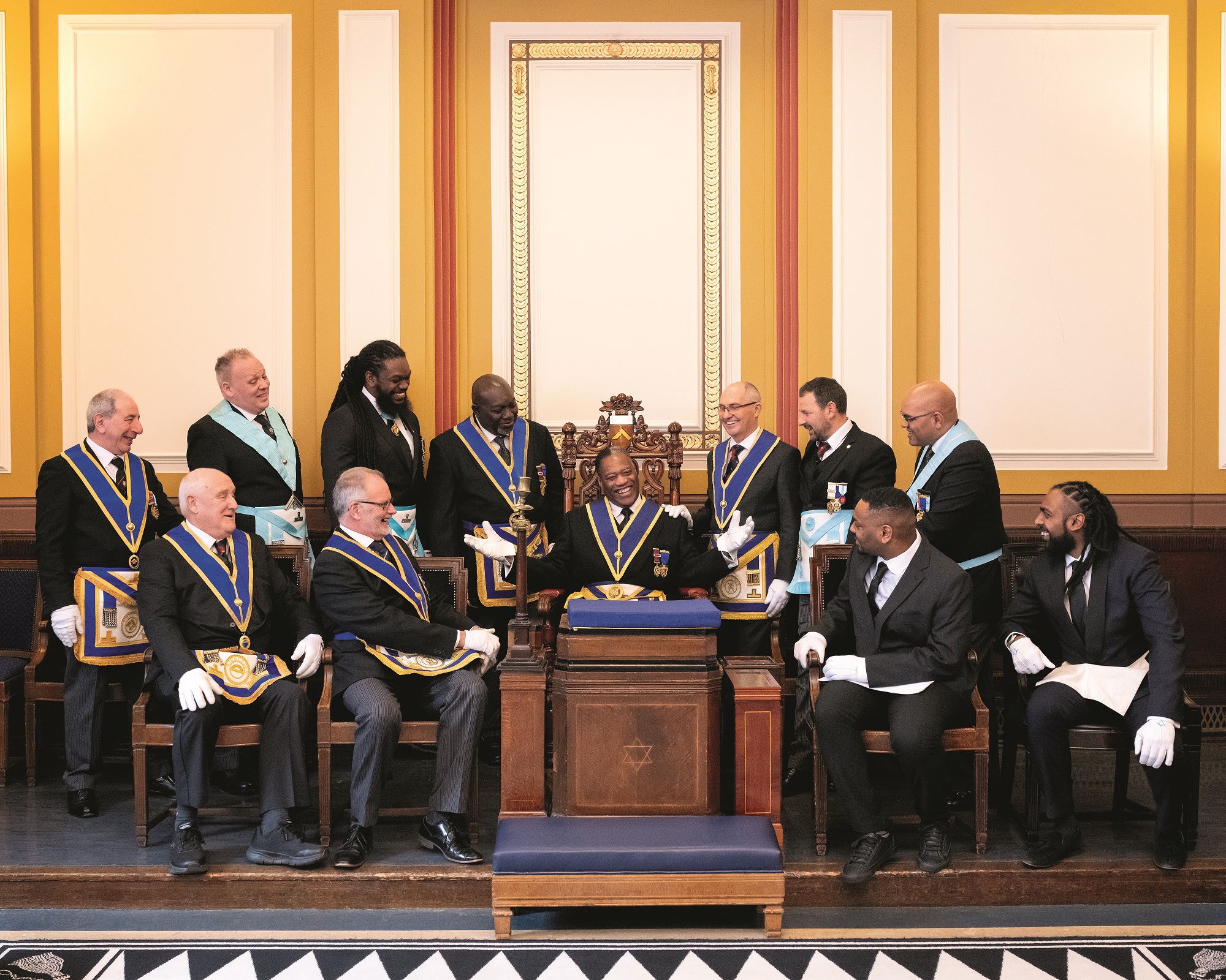 Freemasons in a Lodge