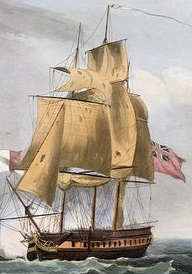 Painting of Her Majesty's Ship Guadeloupe