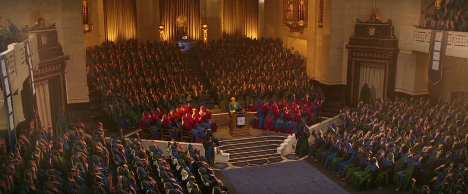 The Hitchhikers Guide to the Galaxy transformed the Grand Temple into a spaceship