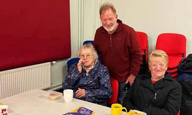 Steve Masters of Hand and Heart Lodge helping at the Soup Kitchen.