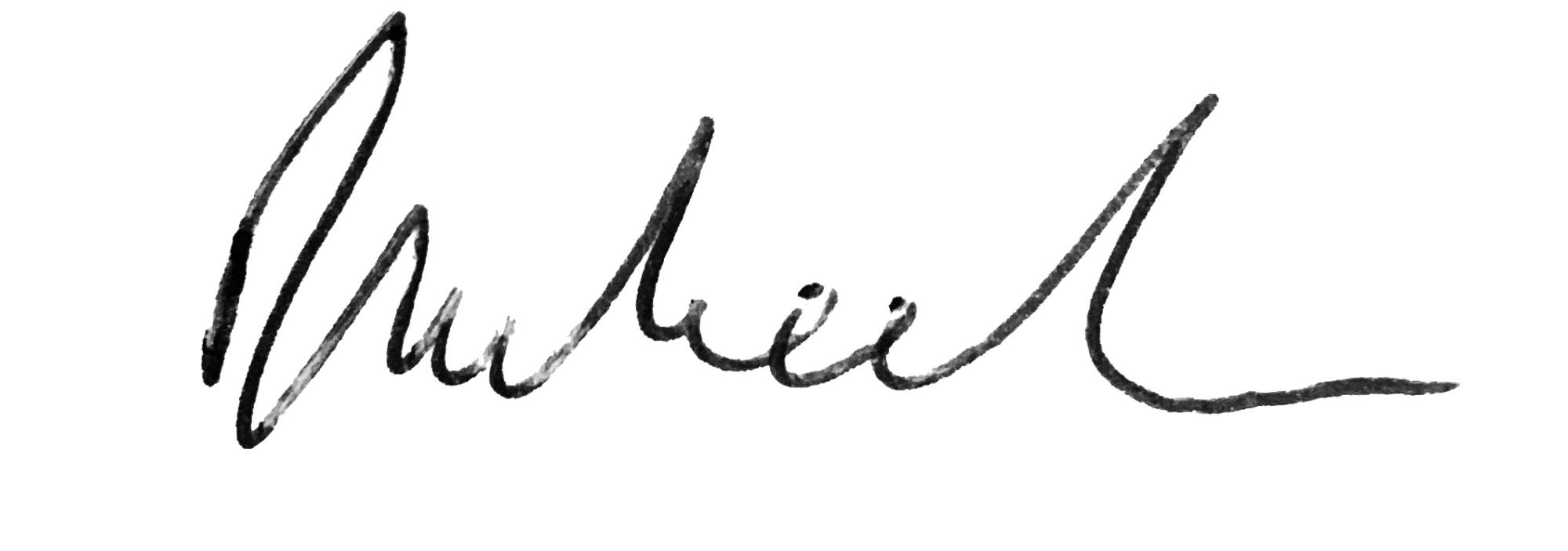 Signature of Freemason and Provincial Grand Master of Lincolnshire Dave Wheeler