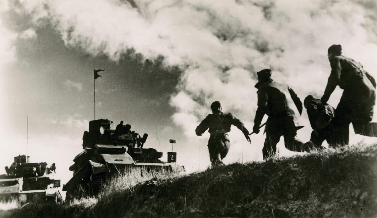 British Soldiers Advancing on Western Front