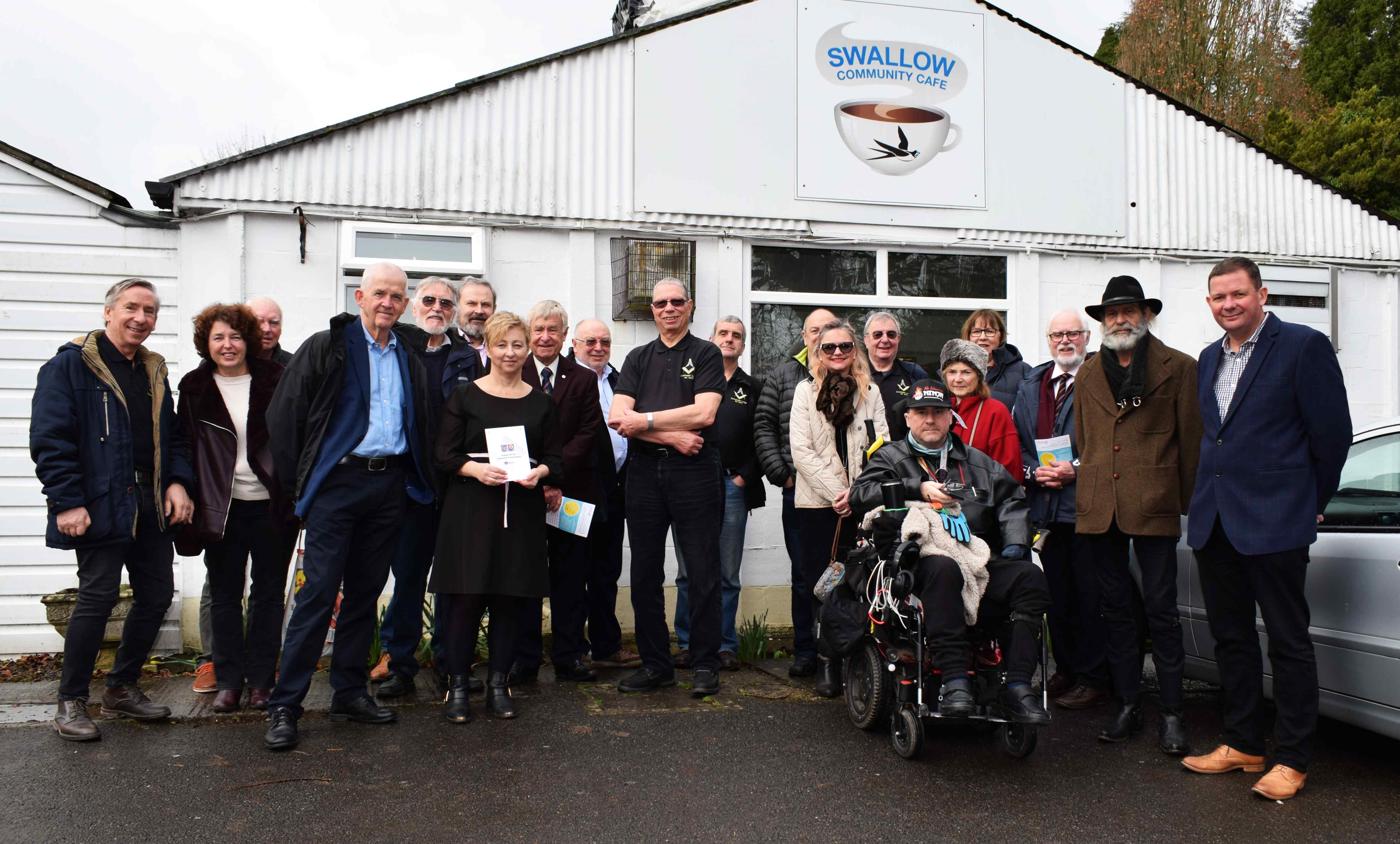Somerset Freemasons with SWALLOW Charity Group