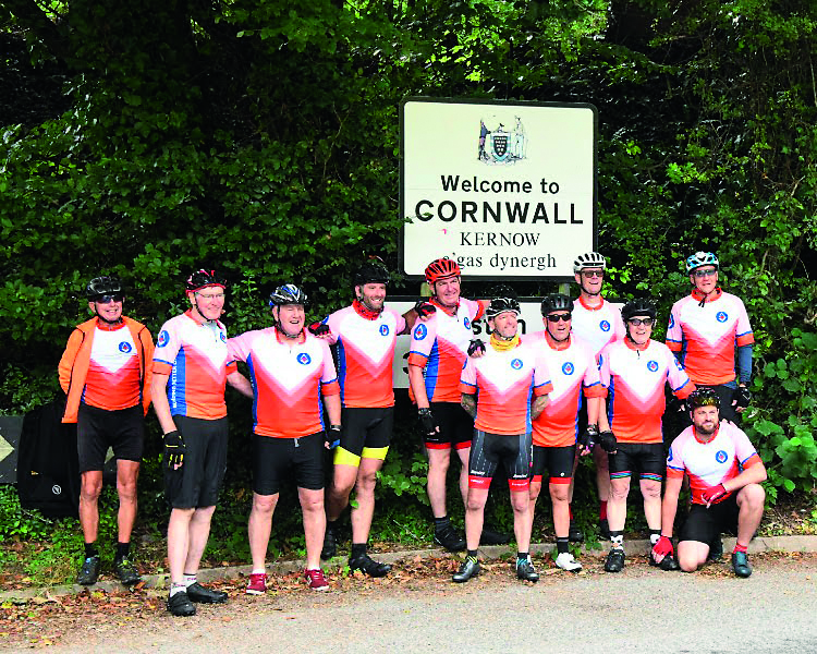Middlesex Masons on a 300 mile bike ride to raise money for CHAPS