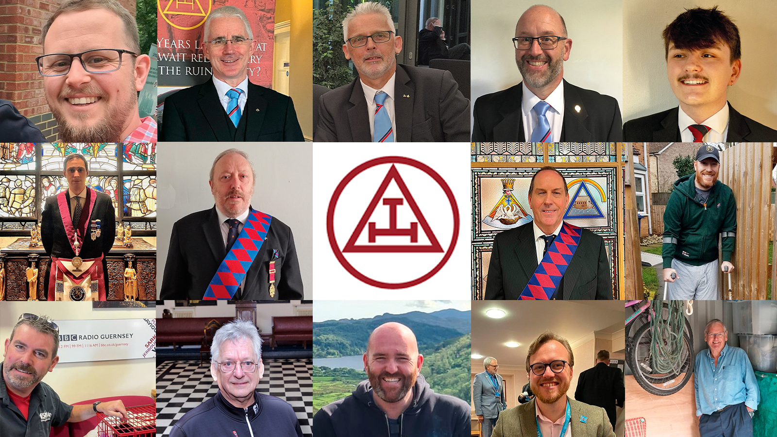 collage of Head shots of the different freemasons who have given a statement for this story.