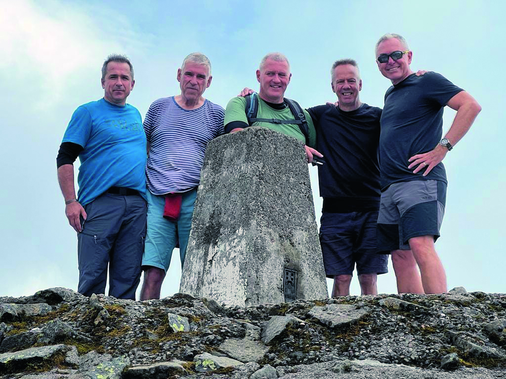 Herefordshire Freemasons at the summit of a mountain