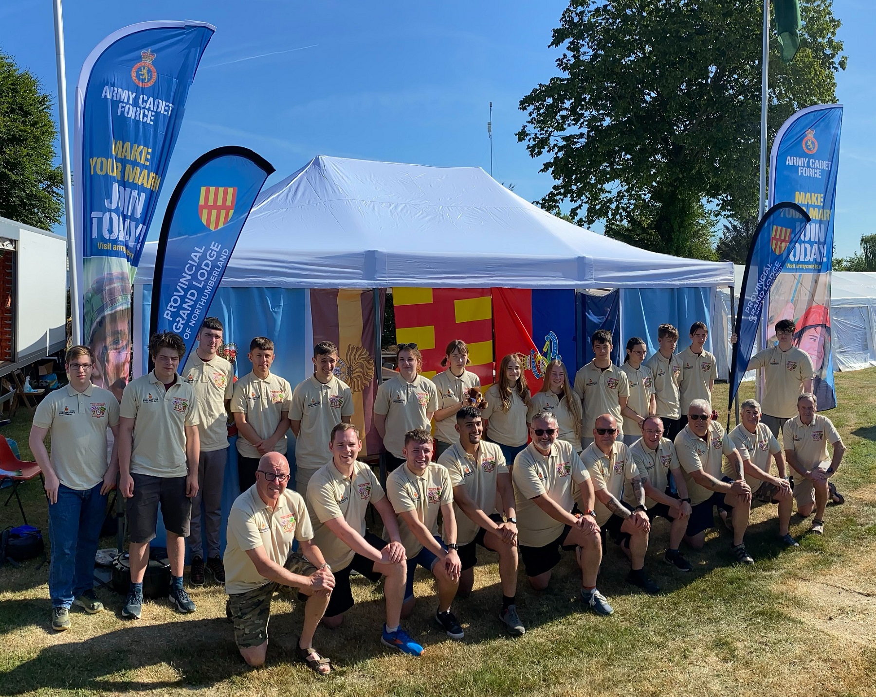 Photo of Northumbria Army Cadets and supporting Cadet Force Adult Volunteers