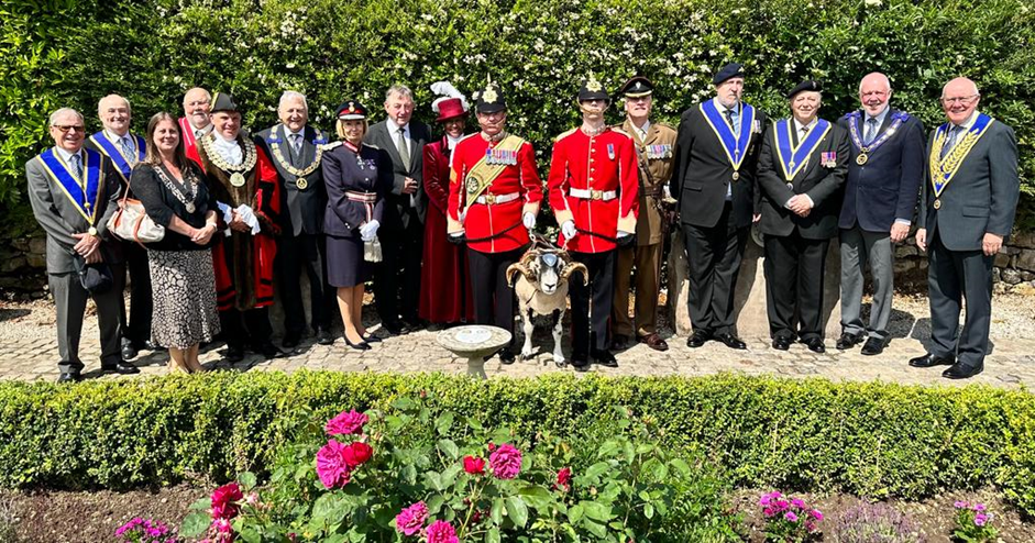 Freemasons at the opening of the garden of remembrance and reflection
