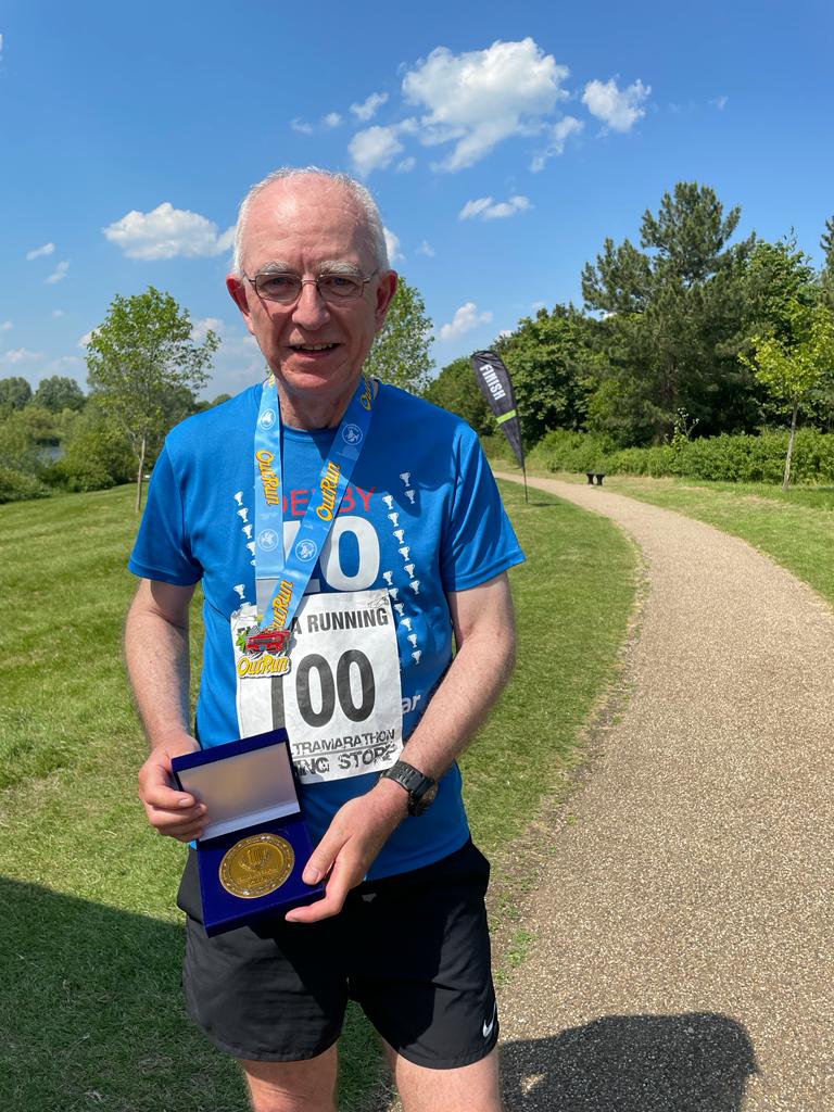 Martin Ward after completing a marathon