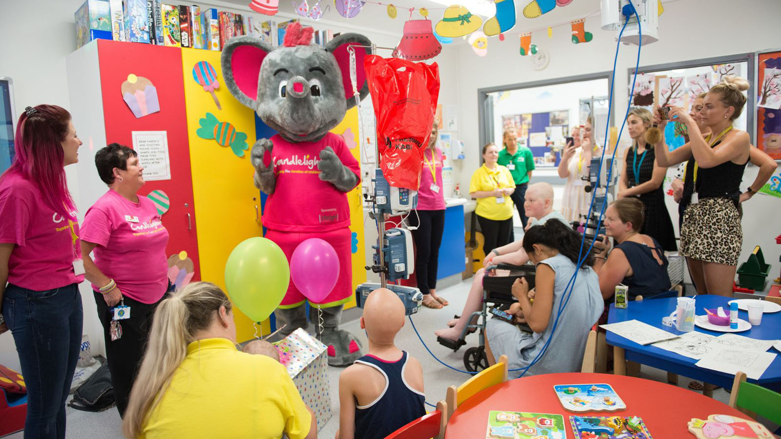 : An eventful day for the young patients at Leeds General Infirmary’s children’s oncology ward.
