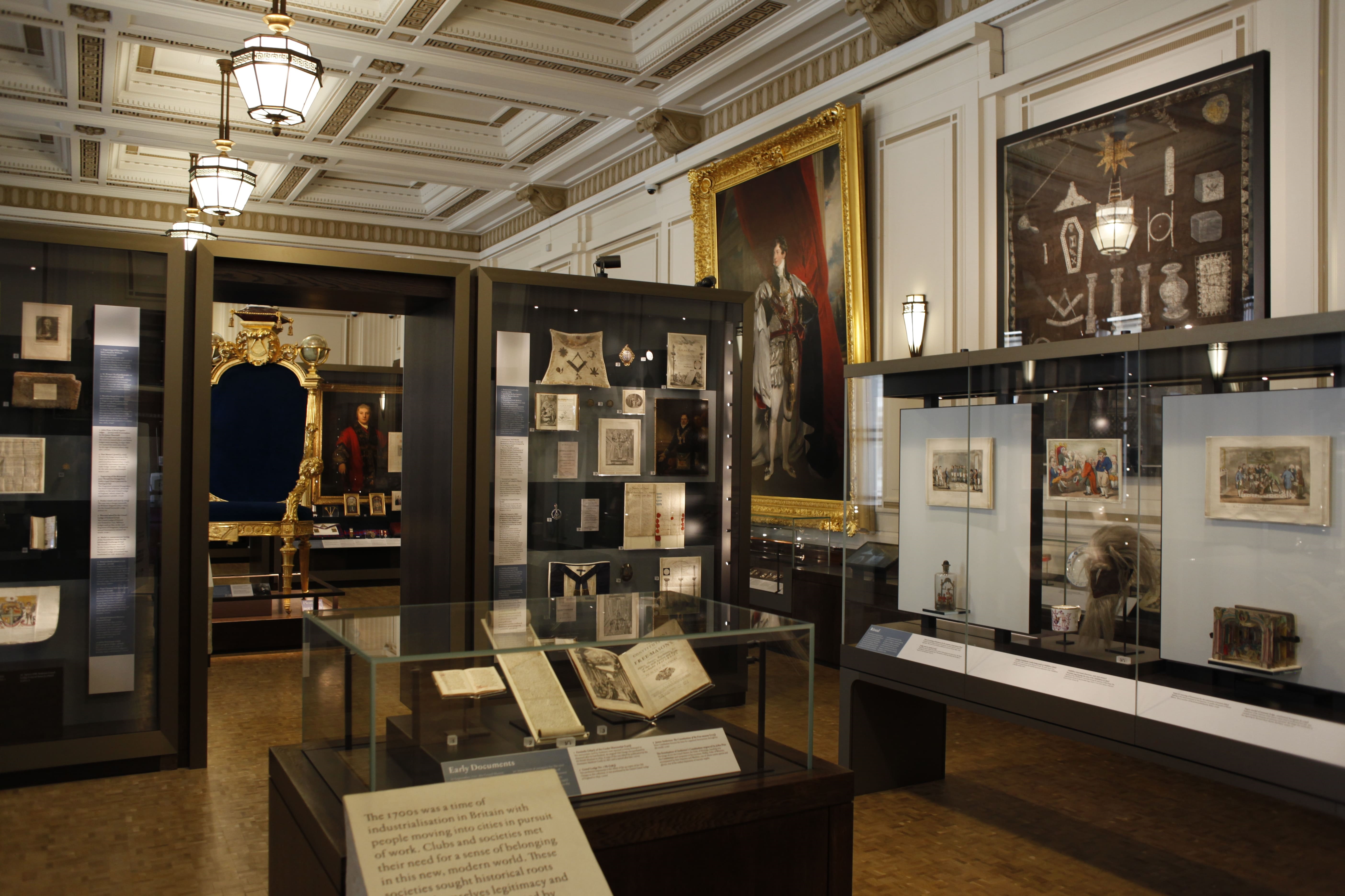 The North Gallery of the Musuem of Freemasonry, London