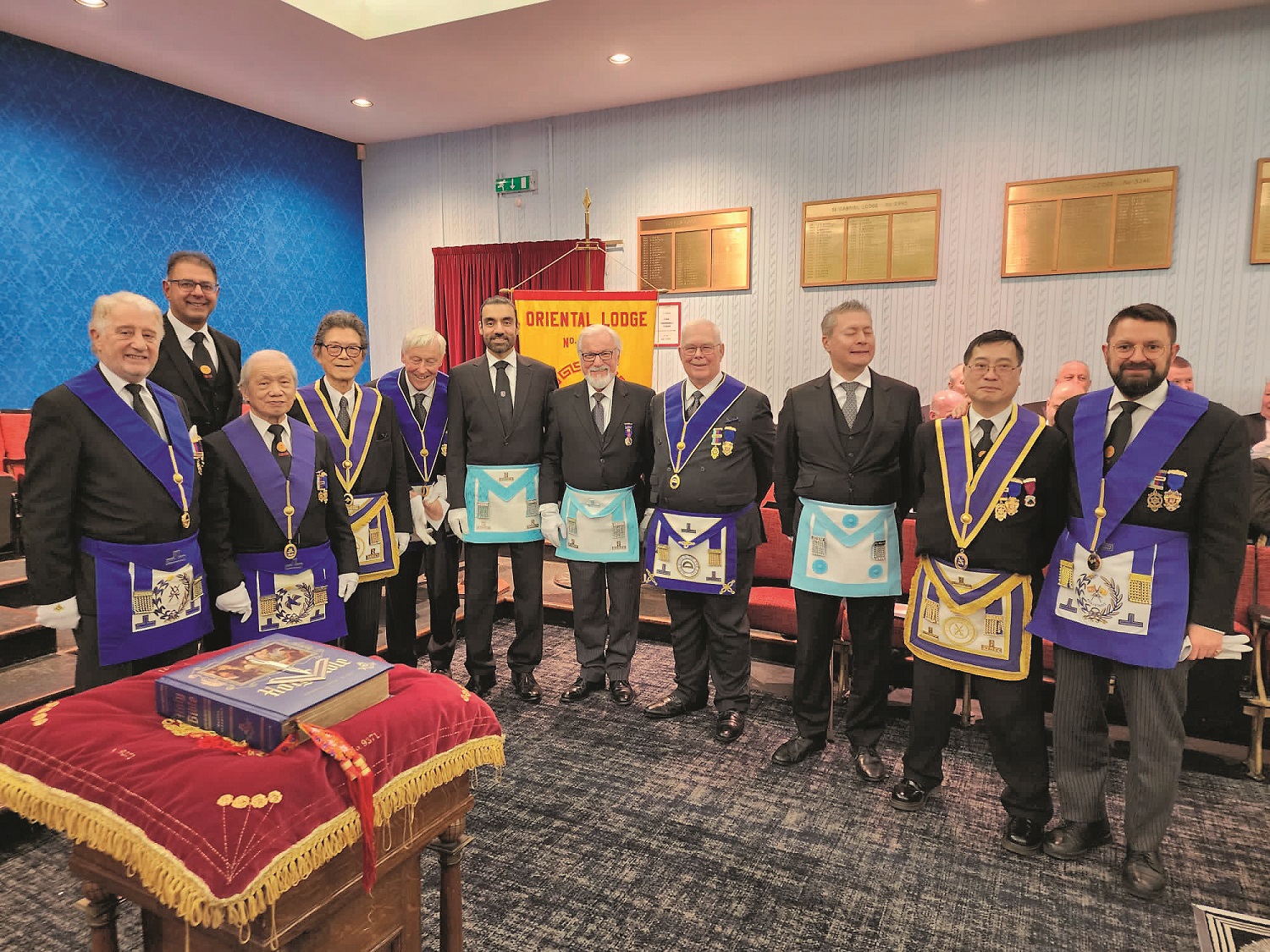 Northumberland Freemasons wearing regalia