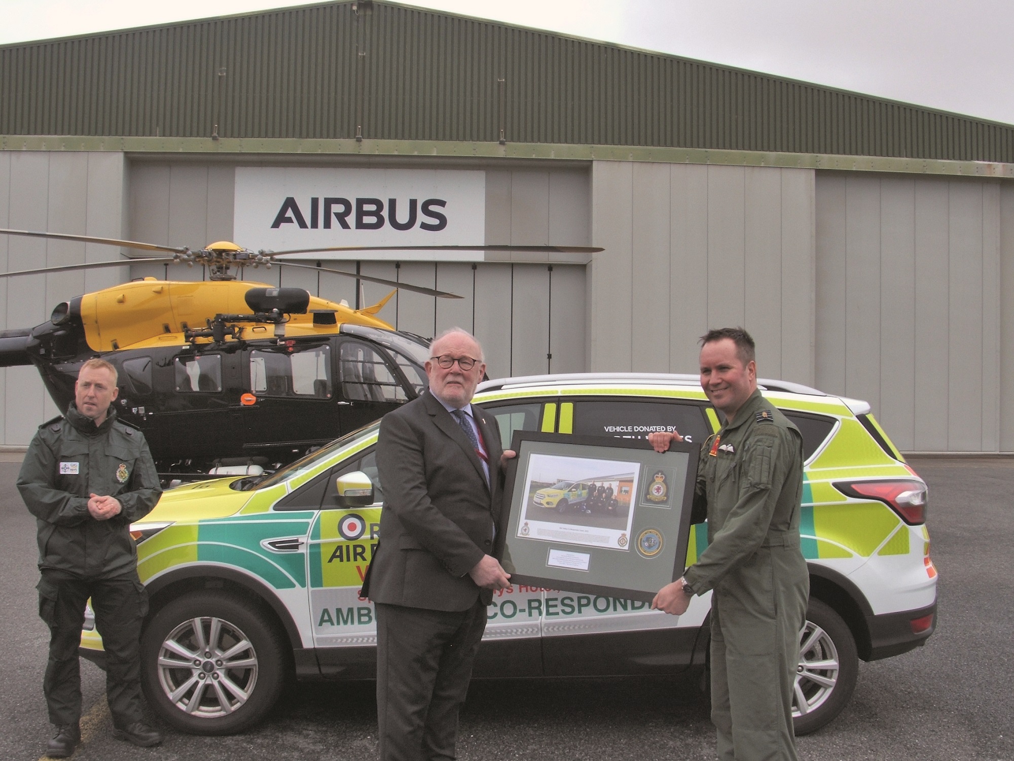 North Wales Freemasons donated £11,000 to buy a Ford Kuga for RAF Valley Co-Responders Team