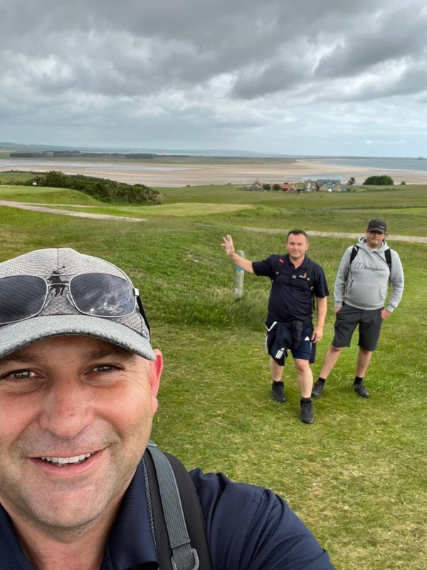 Freemasons' in Northumberland on their 26-mile cliff walking challenge