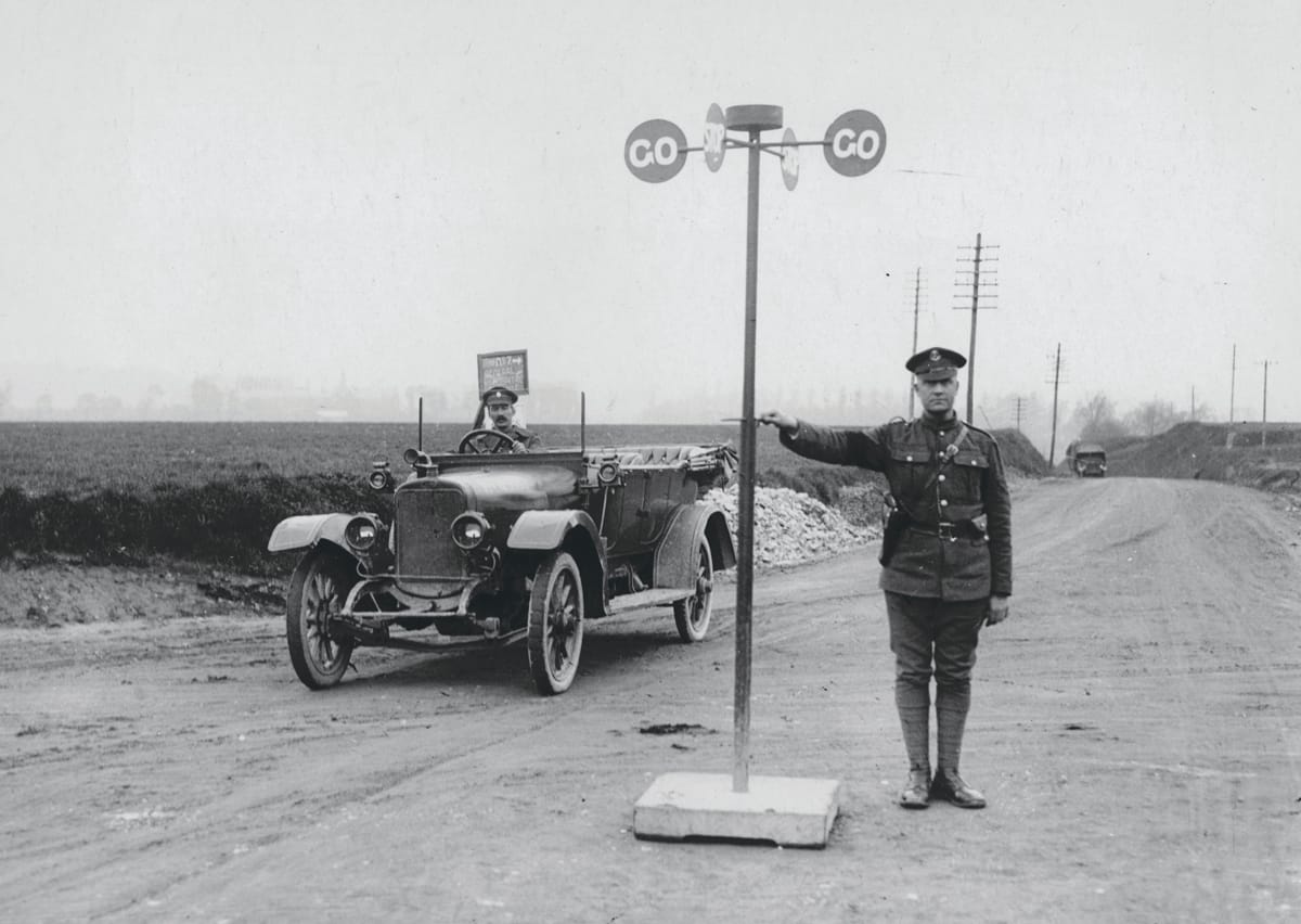 Novel British military control used in France, c.1917