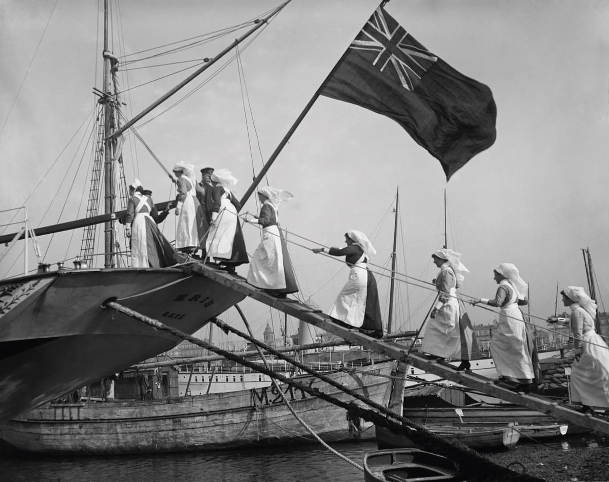 Nurses Boarding the Erin in Marseille