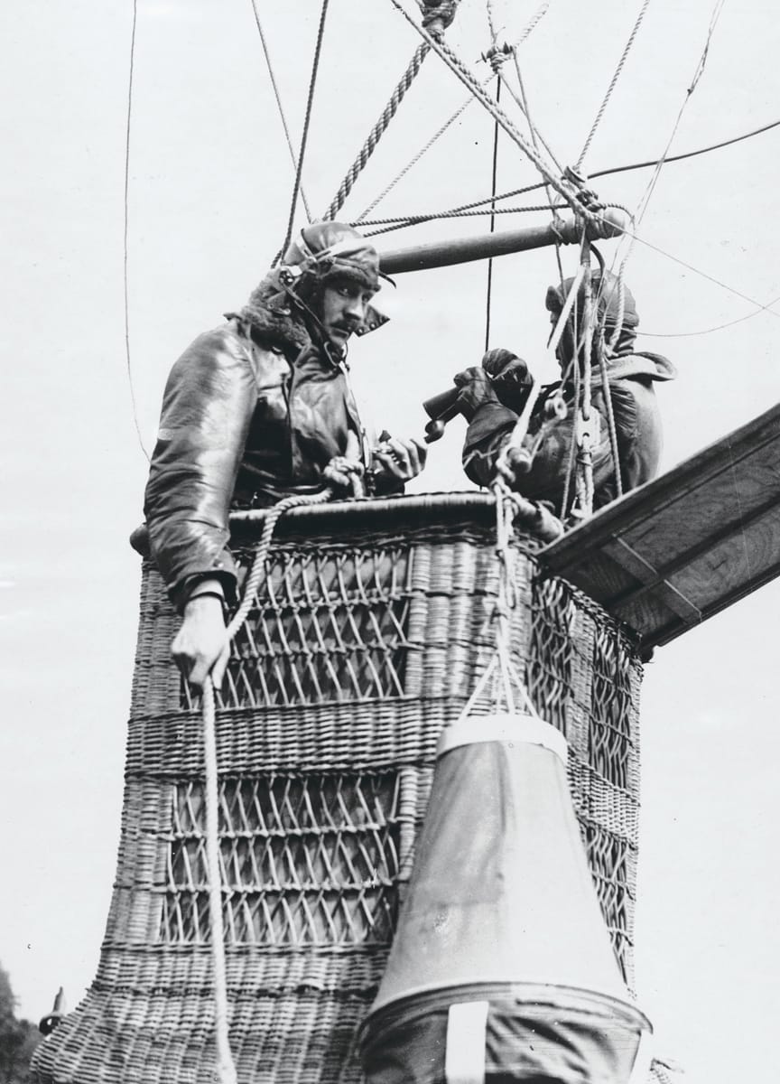 Two Observer Officers in Balloon Basket