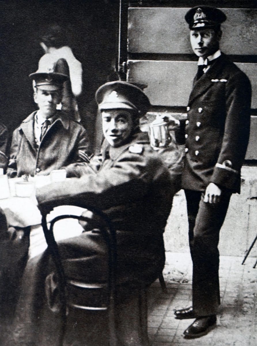 Prince Albert pouring tea at Buckingham Palace, c.1916