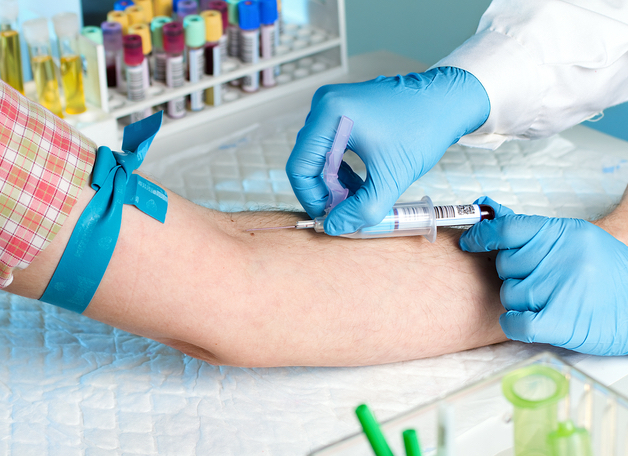 blood sample being taken