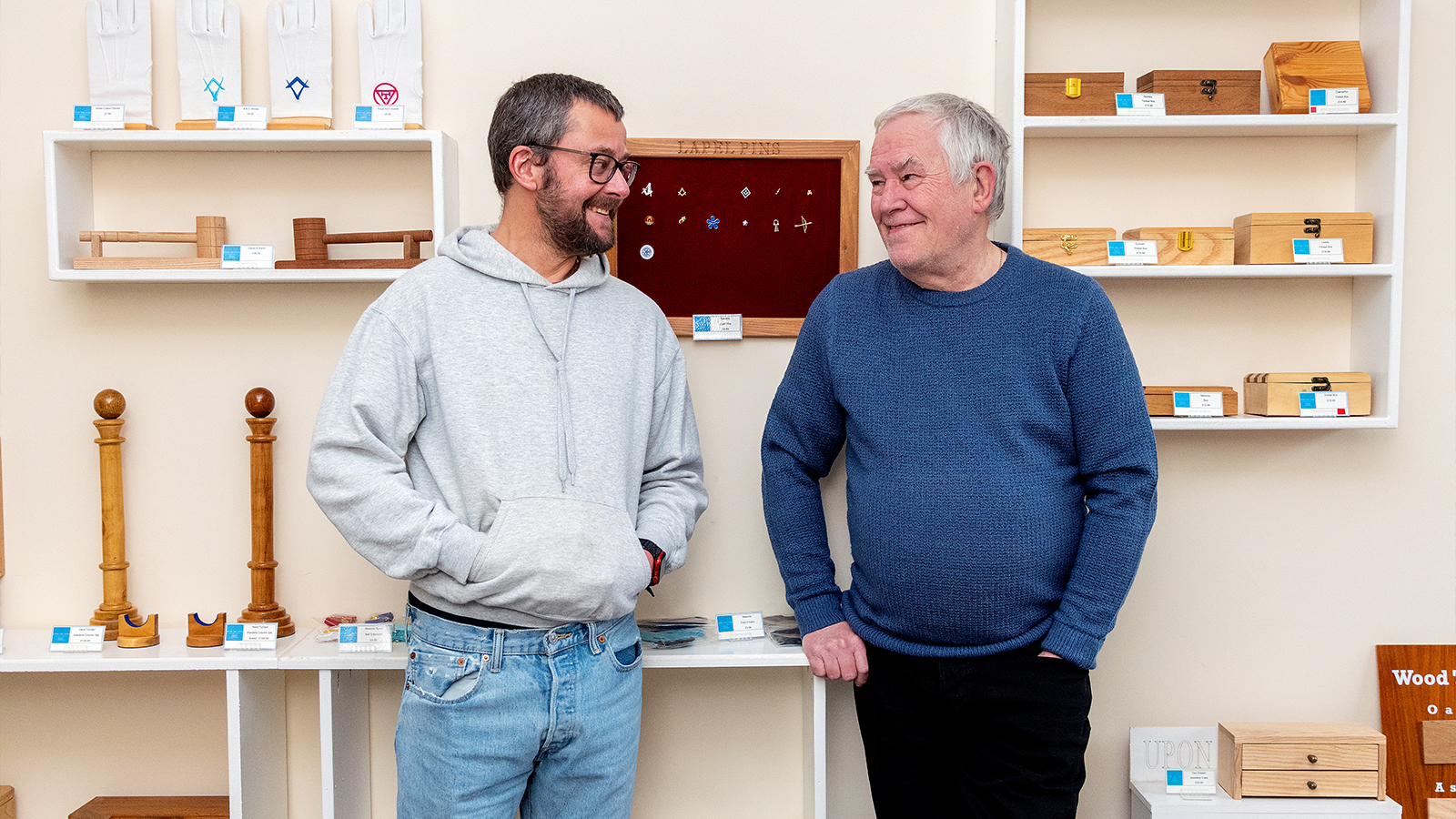 Gary and Steven stood in their shop, looking at each other and smiling