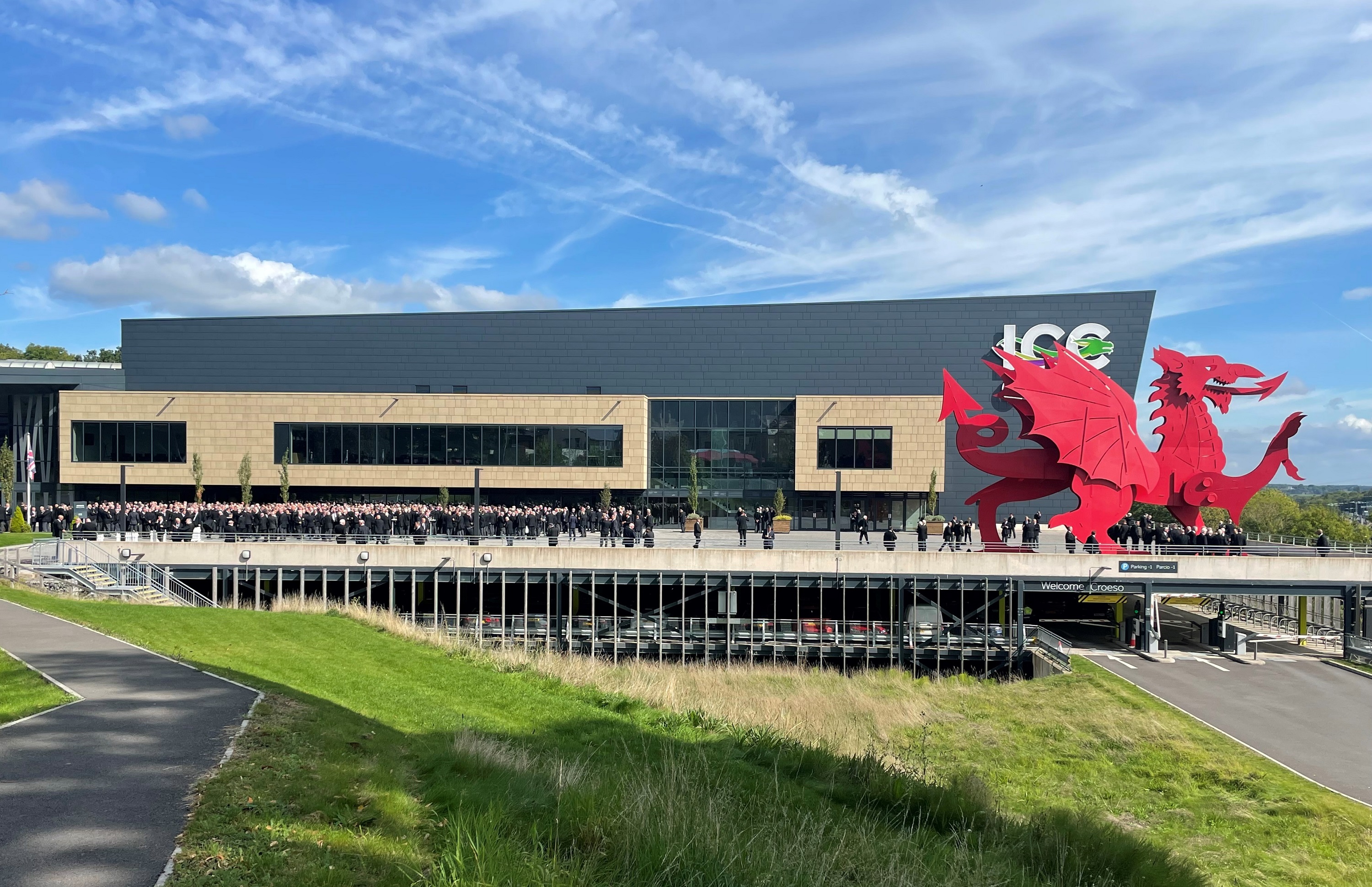 Photo of the ICC in Newport, Wales during the Quarterly Communications of Grand Lodge