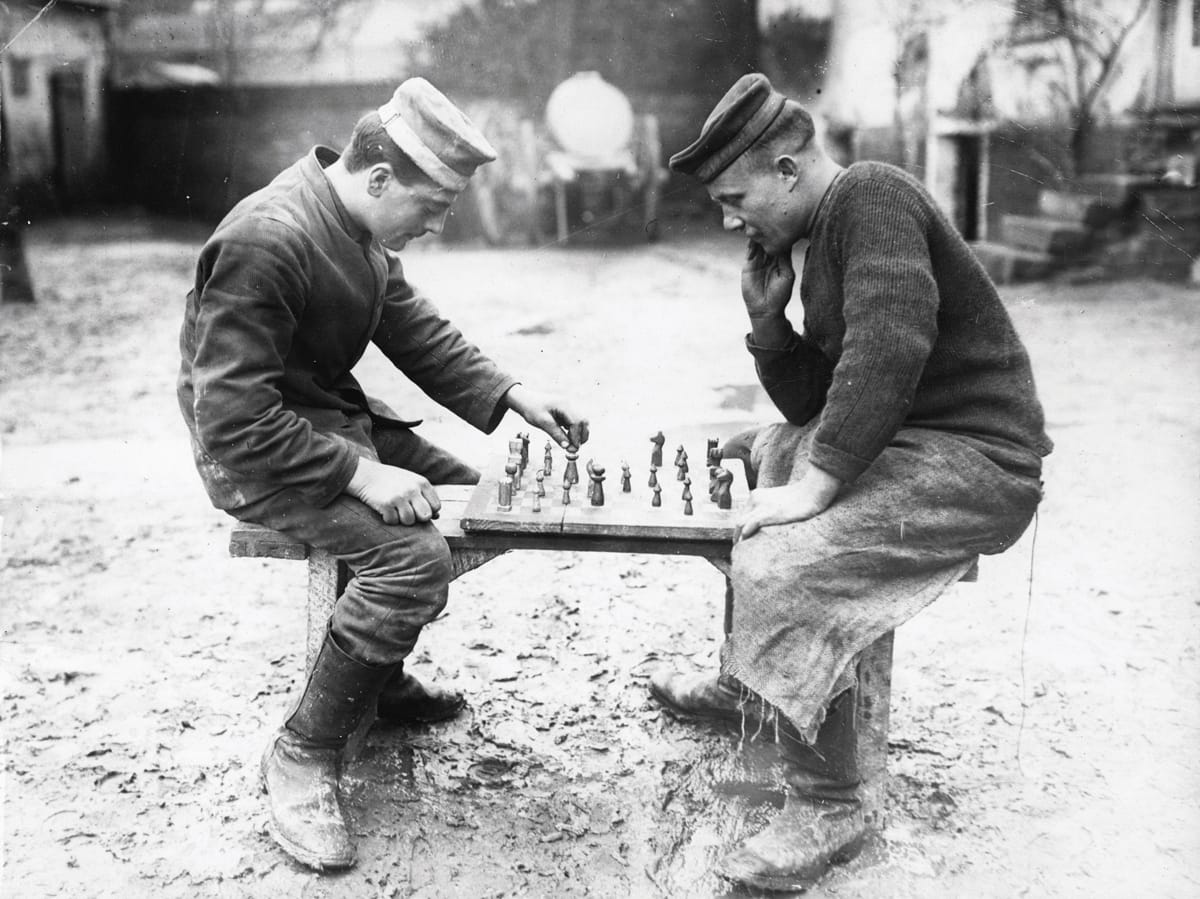 Men Playing Chess