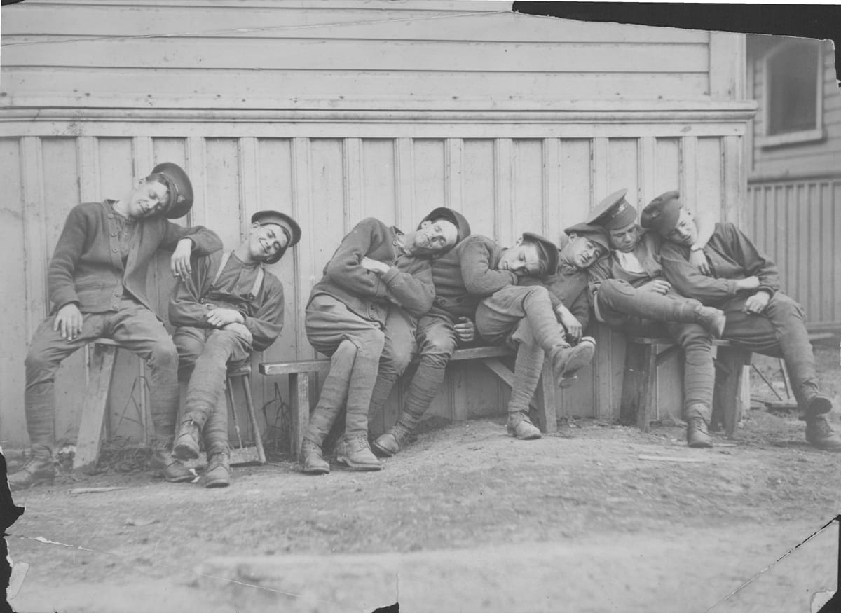 soldiers sleeping