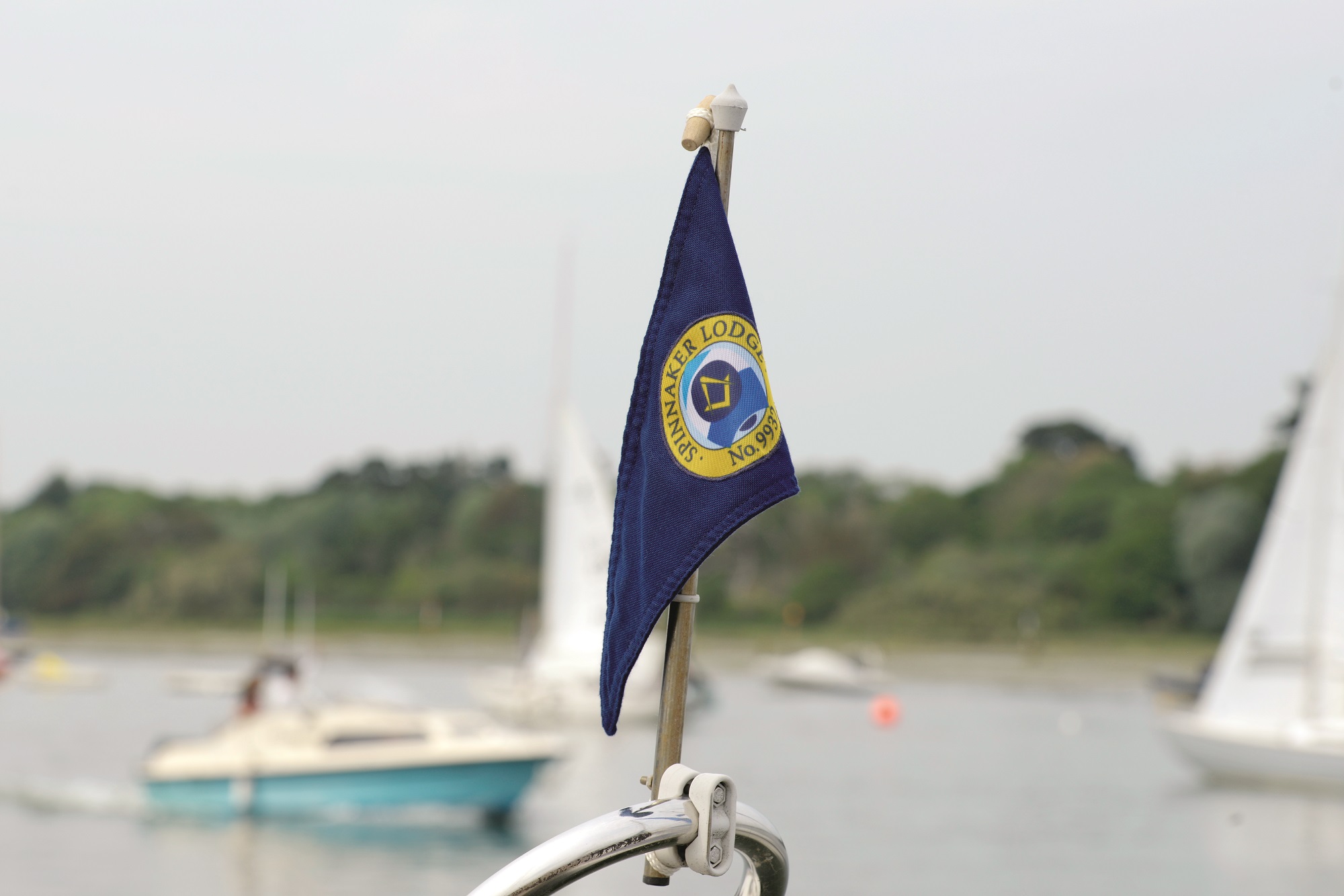 Spinaker Lodge Flag on Freemasons yacht