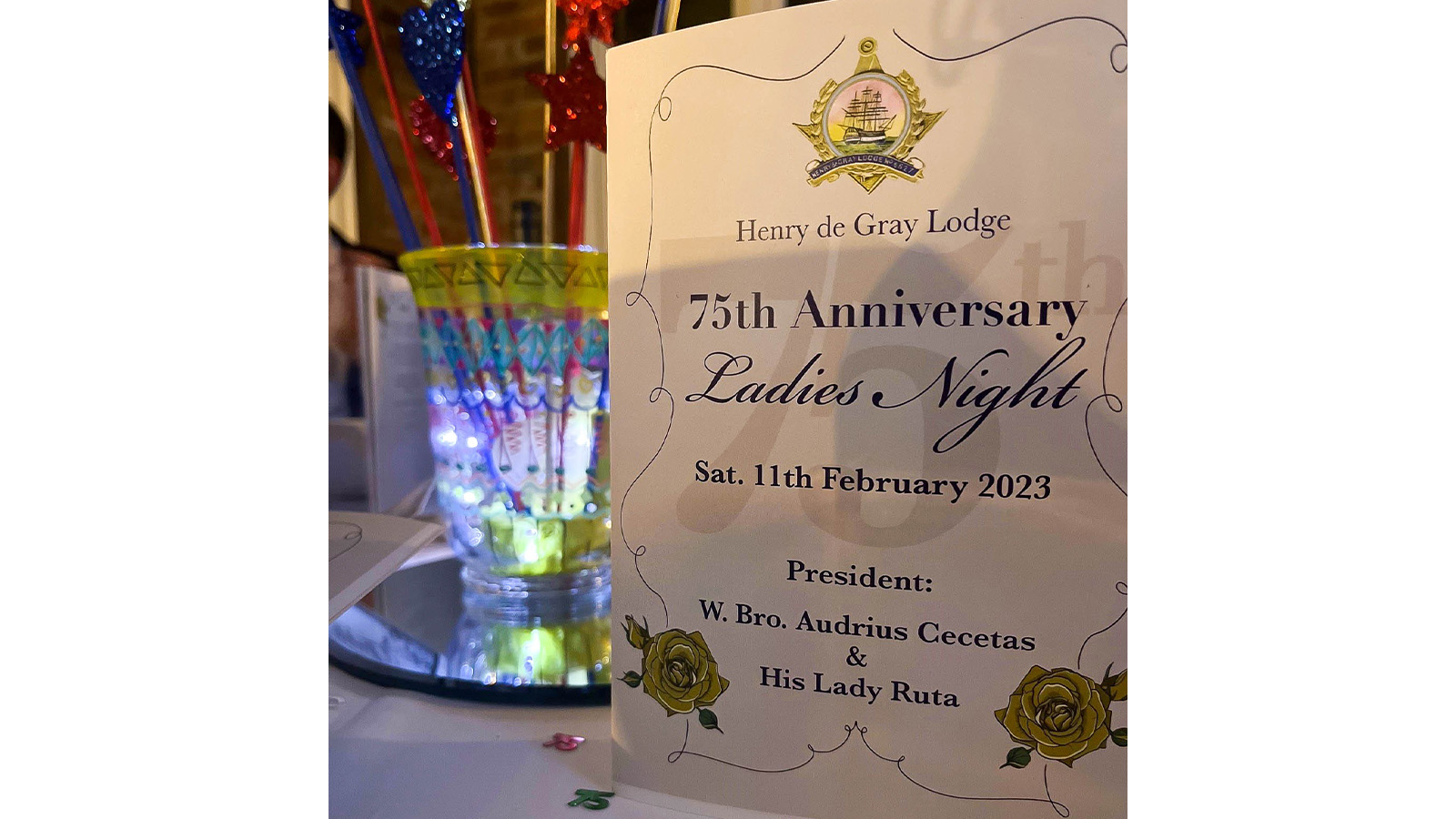 Table Programme and Charity Centrepiece