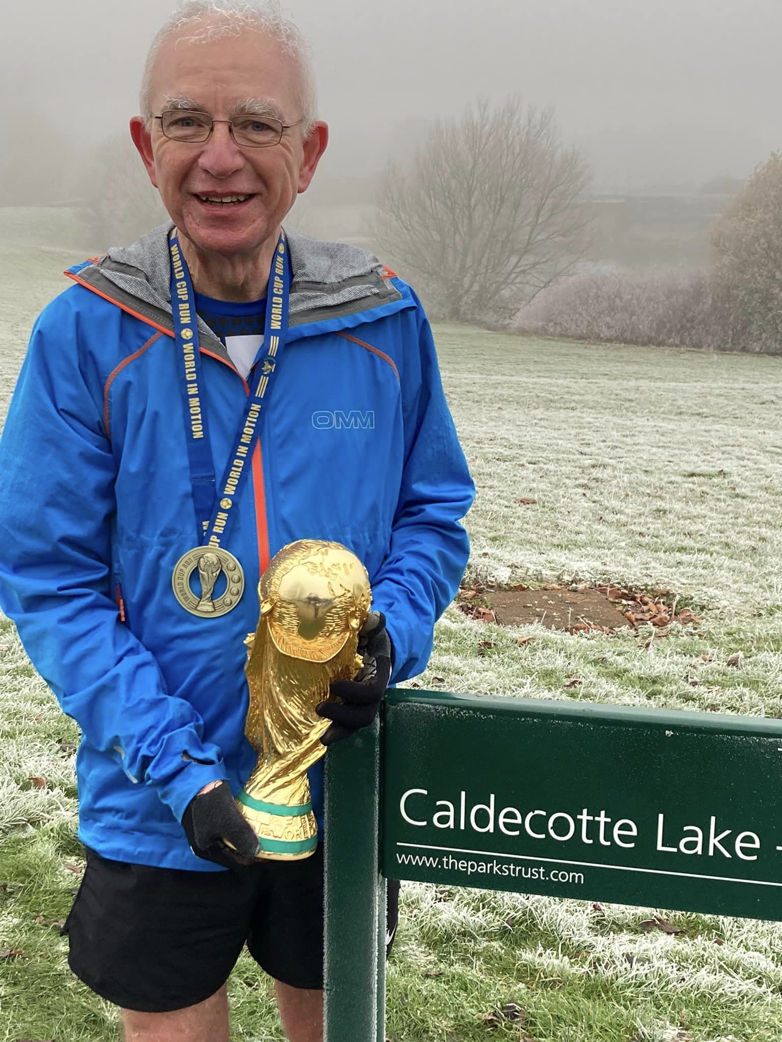 Martin Ward after completing a marathon