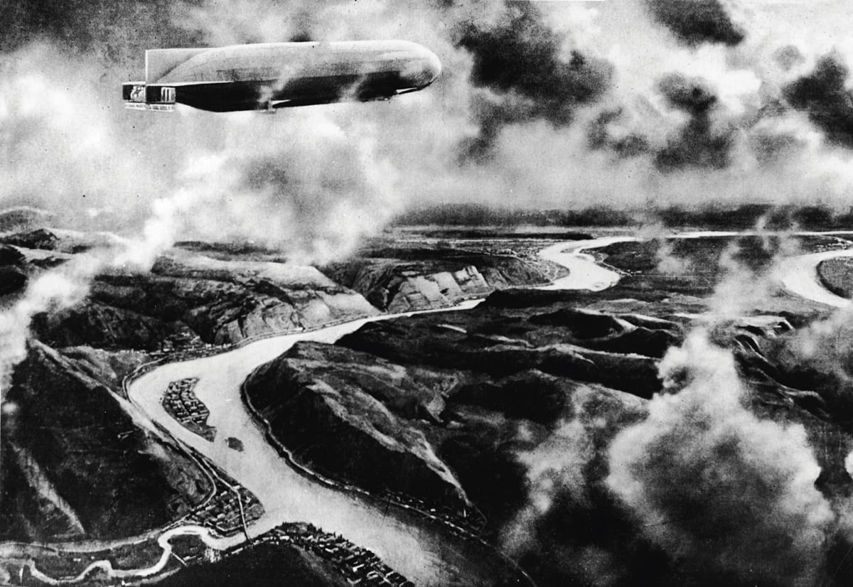 A Zeppelin Flies Over the Balkans