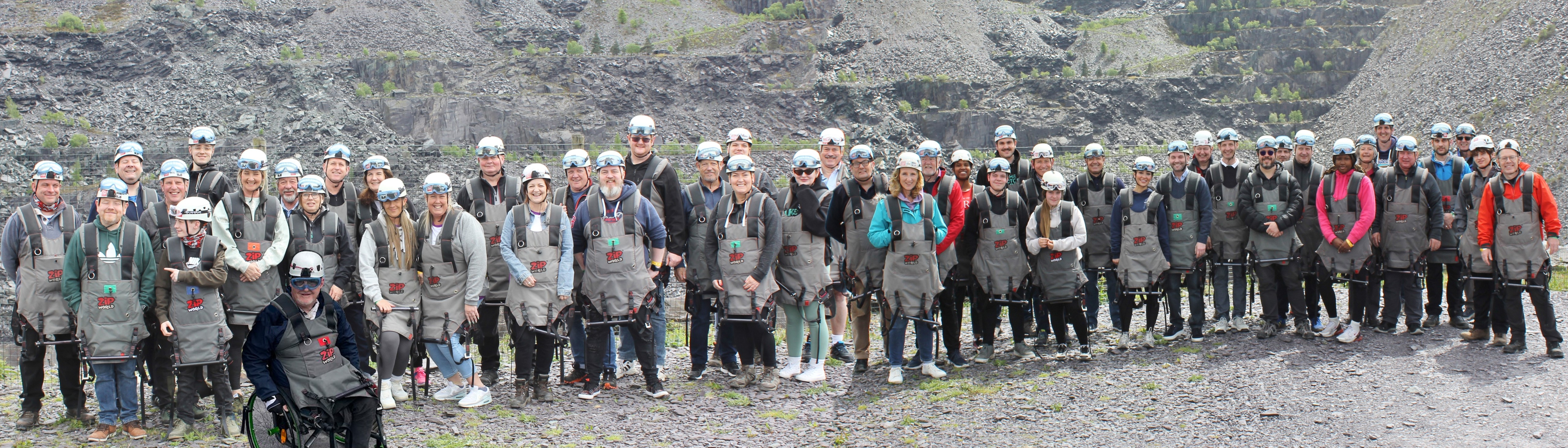 The zipline fundraiser event
