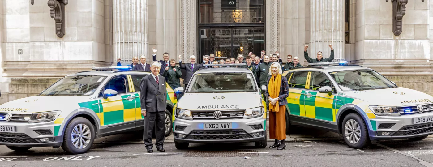 Freemasons in London donated ambulance vehicles to support the NHS
