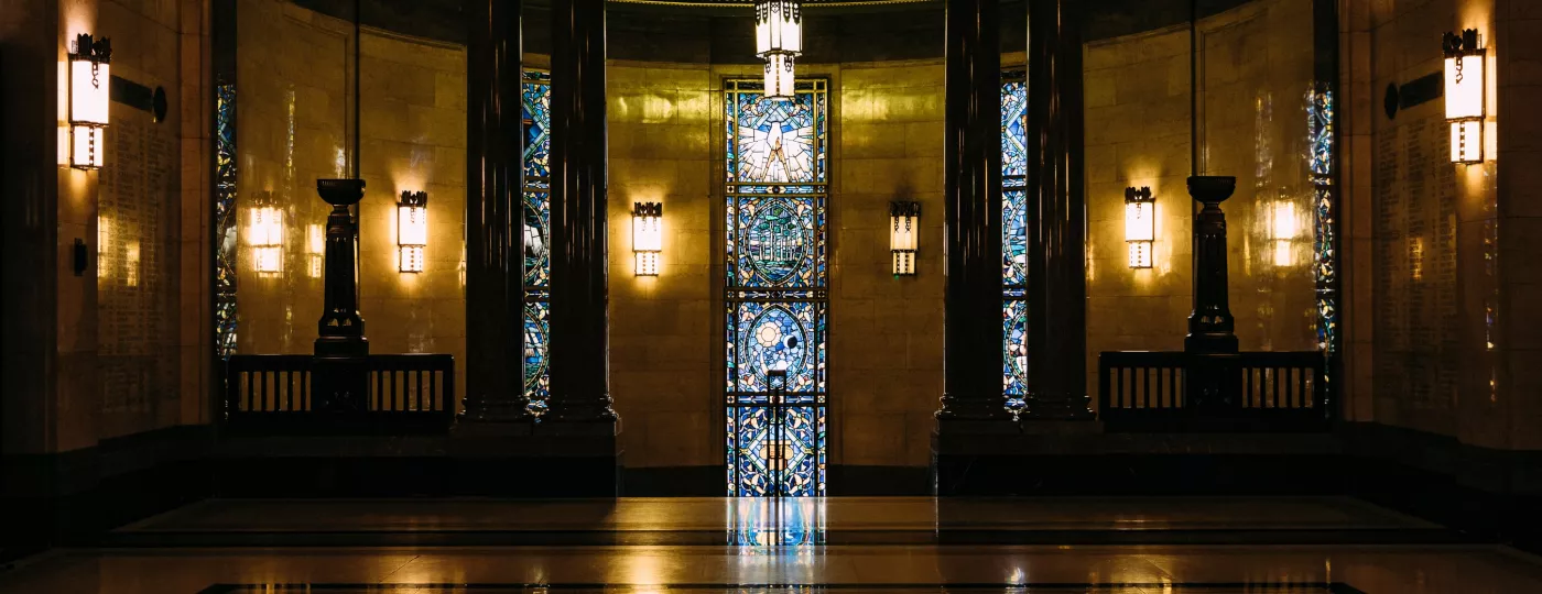Vestibules of Freemasons Hall in London