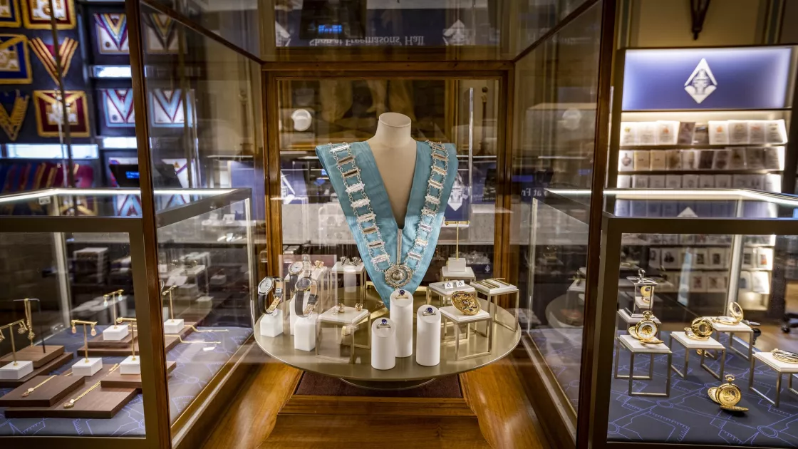 Jewels at the Shop at Freemasons' Hall in London