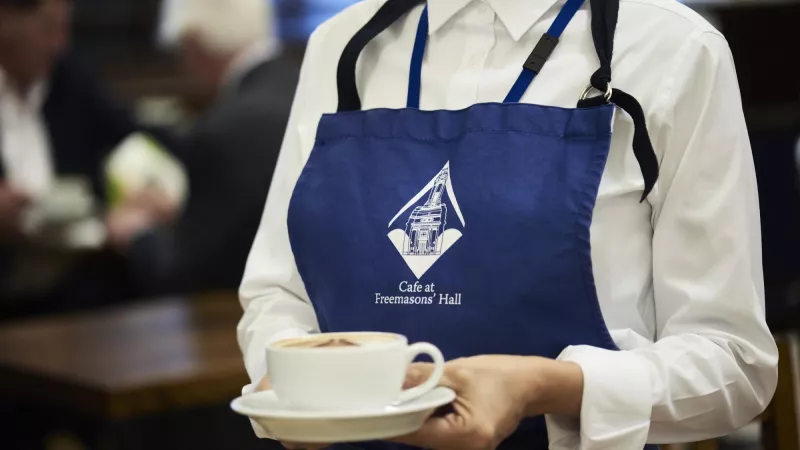 Coffee of The Café and Bar at Freemasons’ Hall in London