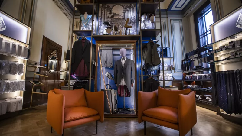 Outfits for man at the Shop at Freemasons' Hall in London