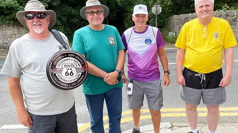 Cheshire Freemasons at the Route 66 August 2022 challenge