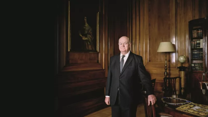 Freemason and Pro Grand Master Peter Lowndes in Freemasons' Hall