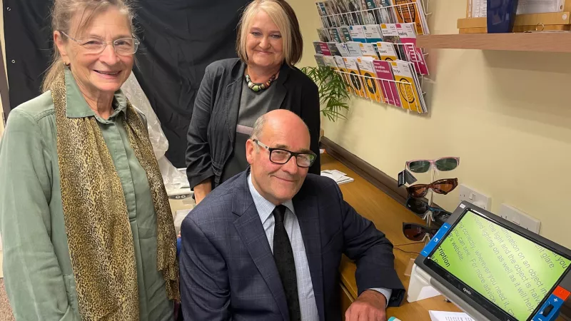 Chair of Trustees Mala Janes, CEO Julie Boyak and Ian Craigs. 