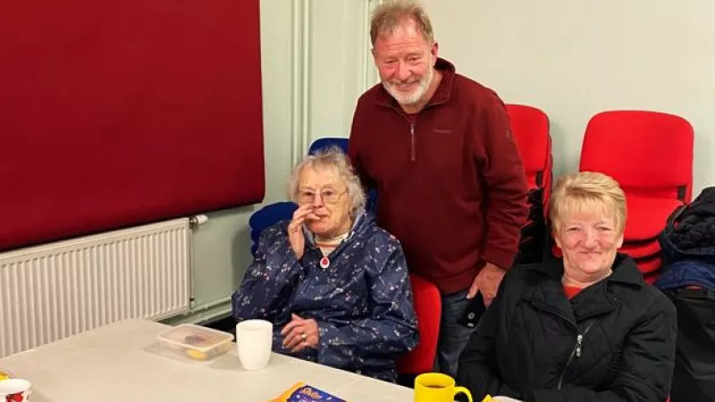 Steve Masters of Hand and Heart Lodge helping at the Soup Kitchen.