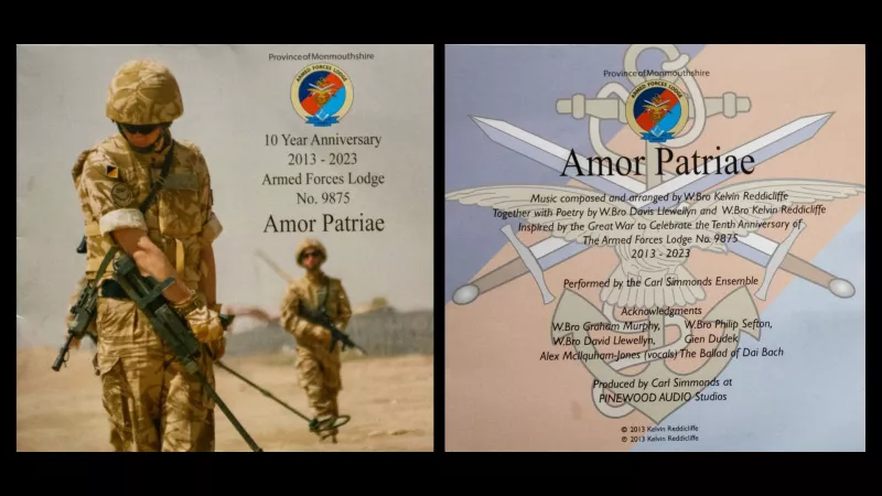 Front and back cover of the Amor Patriae CD