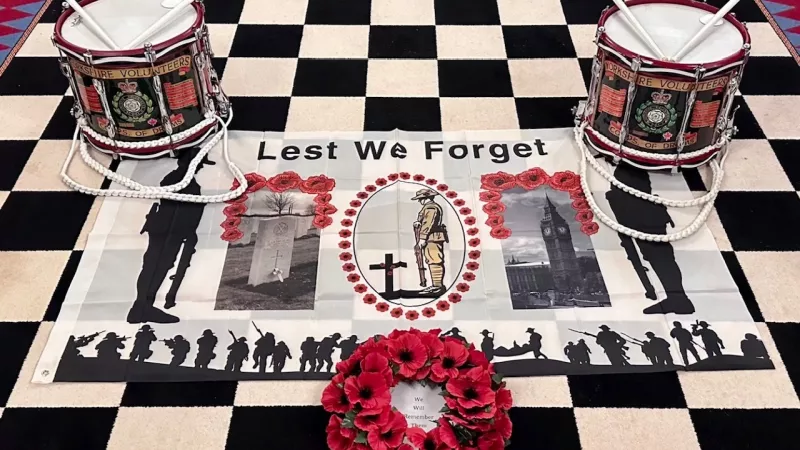 Derbyshire Freemasons Remembrance Day Banner