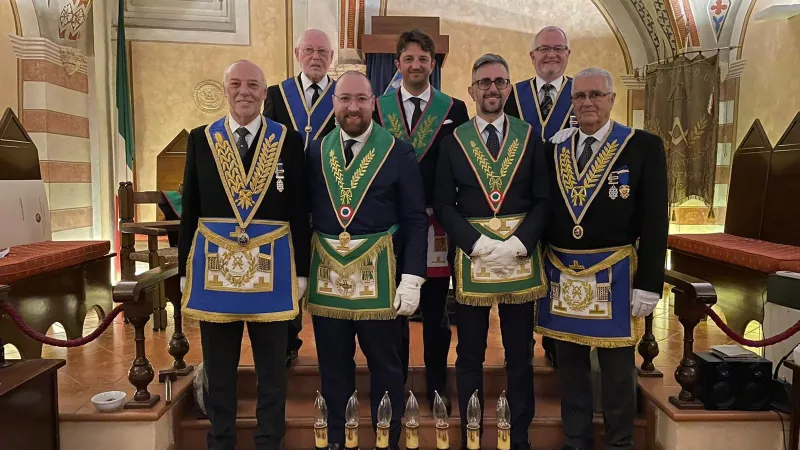 Devonshire Freemasons Travel to a Lodge under Grand Oriente of Italy