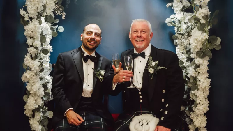 Francesco Toto and Stuart Peter MacKenzie at their wedding