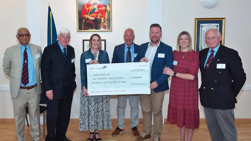 Isle of Wight Freemasons handed over cheques to representatives of local charities at an event attended by local dignitaries.