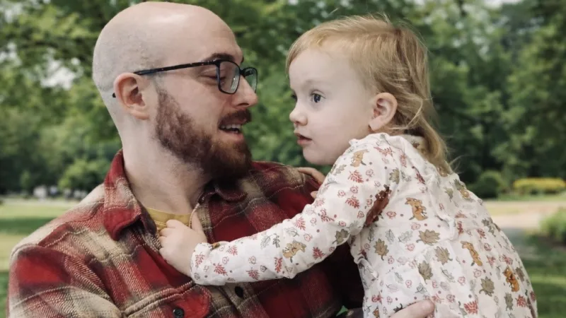 Martin Rooke with his daughter