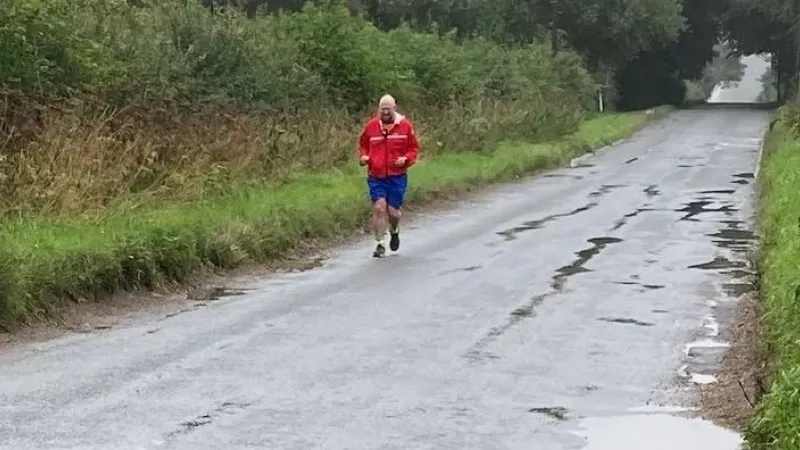 Rich Reynolds on his 80-mile run